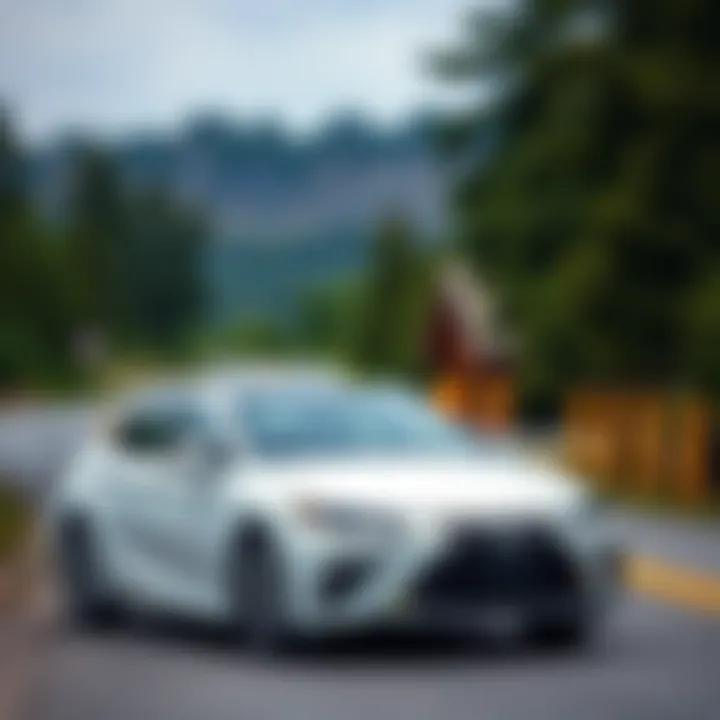Elegance and Road Presence of the 200 Lexus ES300 Lexus ES300 in a scenic environment demonstrating its elegance and road presence