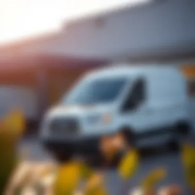 Commercial Use of the 2014 Ford Transit 2014 Ford Transit parked in a commercial setting, reflecting its utility for businesses.