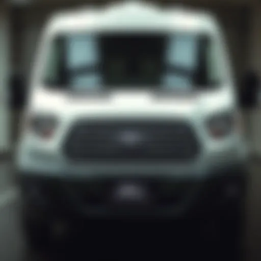 Detailed front view of the 2014 Ford Transit showcasing its robust design.