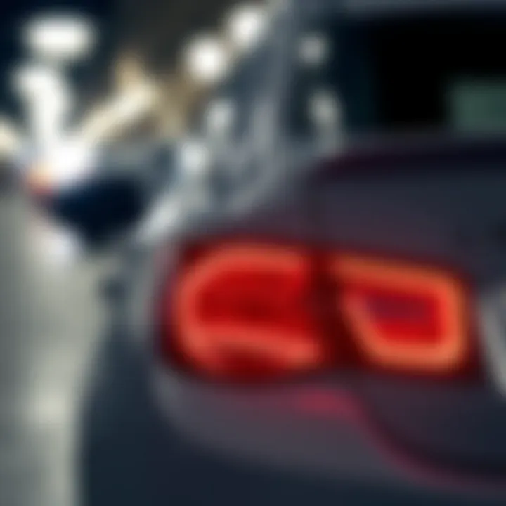 Rear view of the 2016 Chevrolet Cruze LT displaying its distinctive tail lights