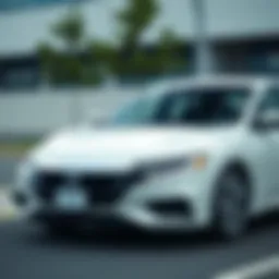 Front view of the 2017 Honda Insight showcasing its aerodynamic design
