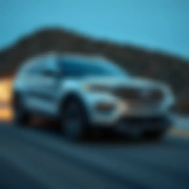 2020 Ford Explorer Platinum Edition on the road showcasing its performance