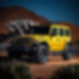 The rugged exterior design of the 2020 Jeep Wrangler 4 Door Hardtop