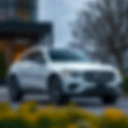 Exterior view of the 2021 GLC 300e showcasing its sleek design