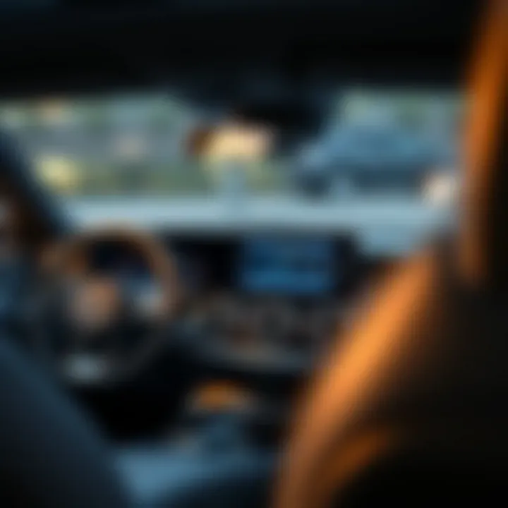 Interior dashboard of the 2021 GLC 300e highlighting advanced technology
