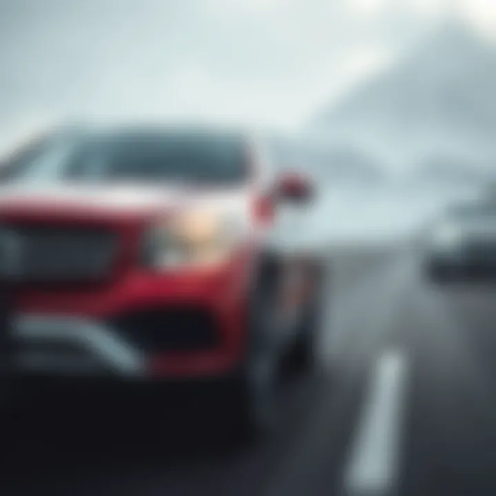 2021 GLC 300e in motion demonstrating its performance capabilities