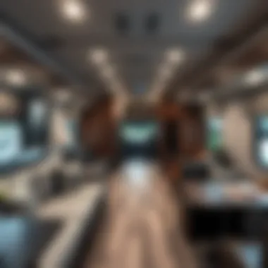 Interior layout of the 2021 Jayco North Point 382FLRB highlighting spacious living areas and modern amenities.