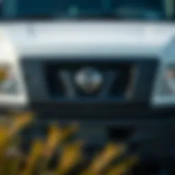 Front view showcasing the design and grille of the Nissan NV3500 HD SV