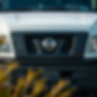 Stylish Front Design of Nissan NV3500 HD SV Front view showcasing the design and grille of the Nissan NV3500 HD SV