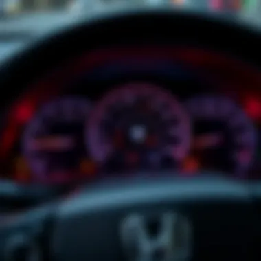 Dashboard display of a 2010 Honda Accord emphasizing performance metrics