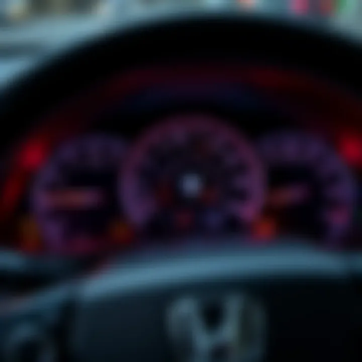 Dashboard display of a 2010 Honda Accord emphasizing performance metrics