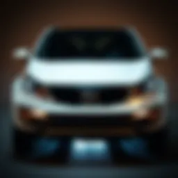 Sleek front view of the 2011 Kia Sportage EX showcasing its modern design