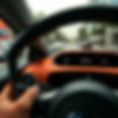 Performance metrics displayed on the dashboard while driving the 2019 Subaru Crosstrek in an urban environment