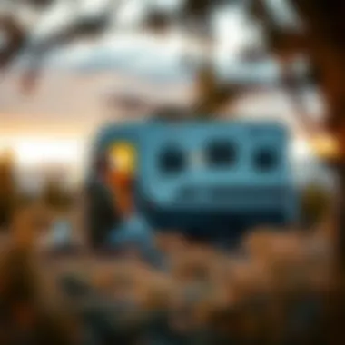 Experiencing Nature with the Arctic Fox RV Trailer User enjoying a camping experience with the Arctic Fox RV trailer in nature