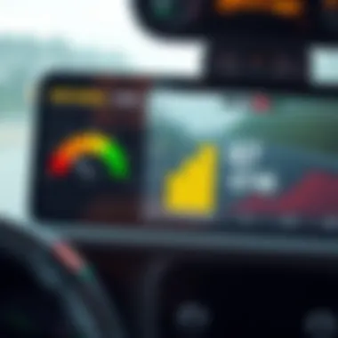 Safety Features in Dependable Trucks A truck dashboard showcasing safety ratings and features