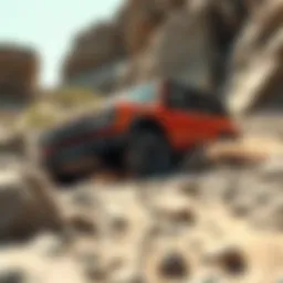 Ford Bronco navigating rocky terrain