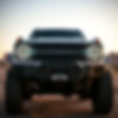 Rugged Design of the Ford Bronco Close-up of the Ford Bronco's rugged exterior design