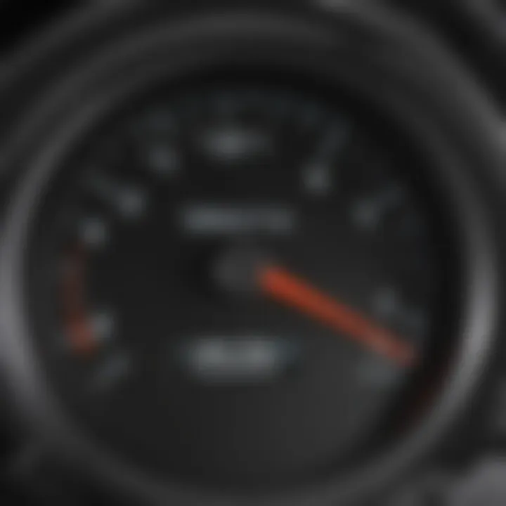 Close-up of the mileage gauge in a 2007 Toyota Camry