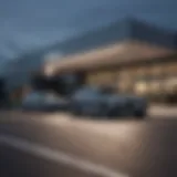 Exterior view of an Audi dealership in Springfield, showcasing the modern architecture and branding.