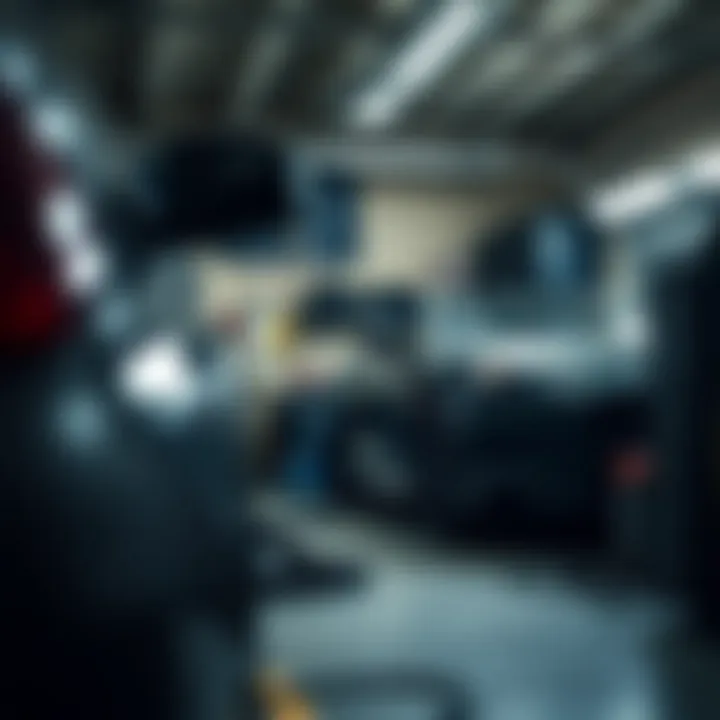 Do-It-Yourself Dent Repair Environment DIY dent repair setup in a garage