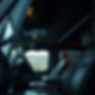 Interior features of a modern truck