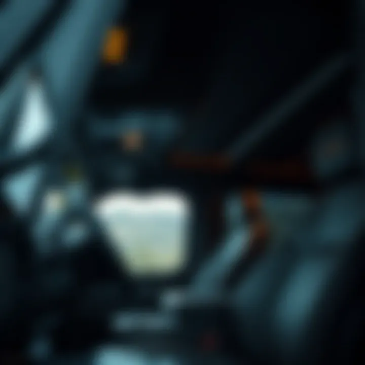 Interior features of a modern truck