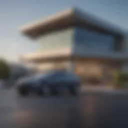 Exterior view of Buick Escondido dealership showcasing its modern architecture