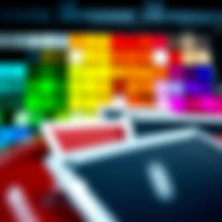 Exploring Color Choices in Automotive Paint A display of various color samples for automotive paint, demonstrating the choices available.