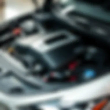 Engine Performance of the 2015 Nissan Maxima Engine compartment of the 2015 Nissan Maxima emphasizing performance specs