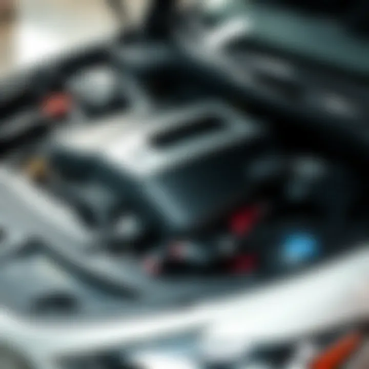 Engine Performance of the 2015 Nissan Maxima Engine compartment of the 2015 Nissan Maxima emphasizing performance specs