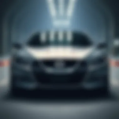 Sleek Design of the 2015 Nissan Maxima Front view of the 2015 Nissan Maxima showcasing its sleek design