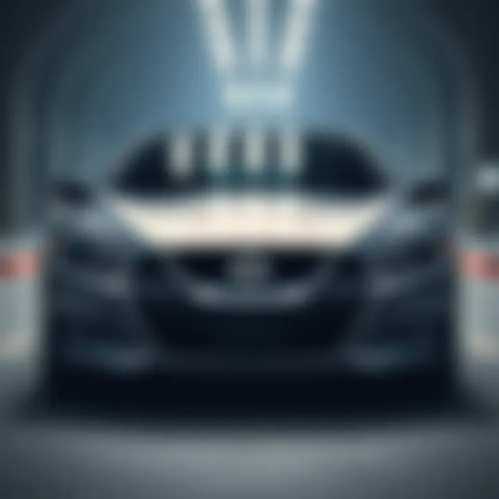 Sleek Design of the 2015 Nissan Maxima Front view of the 2015 Nissan Maxima showcasing its sleek design