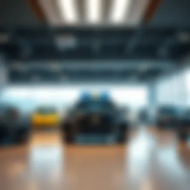 Chevy Showroom with Latest Models Interior of a Chevy showroom featuring the latest models