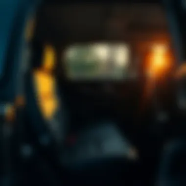 Rear seating area of an SUV illustrating comfort and space