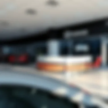 Customer Service Area in the Dealership Customer service area at Chrysler Dodge dealership