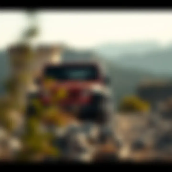 Off-Road Capabilities of the 2007 Jeep Wrangler Sport 2007 Jeep Wrangler Sport navigating rough terrain to showcase off-road capabilities