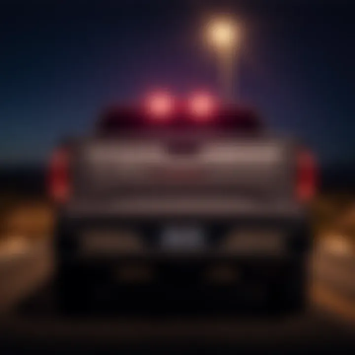 Robust Build of the GMC Sierra Denali Rear view of the 2018 GMC Sierra Denali displaying its robust build.