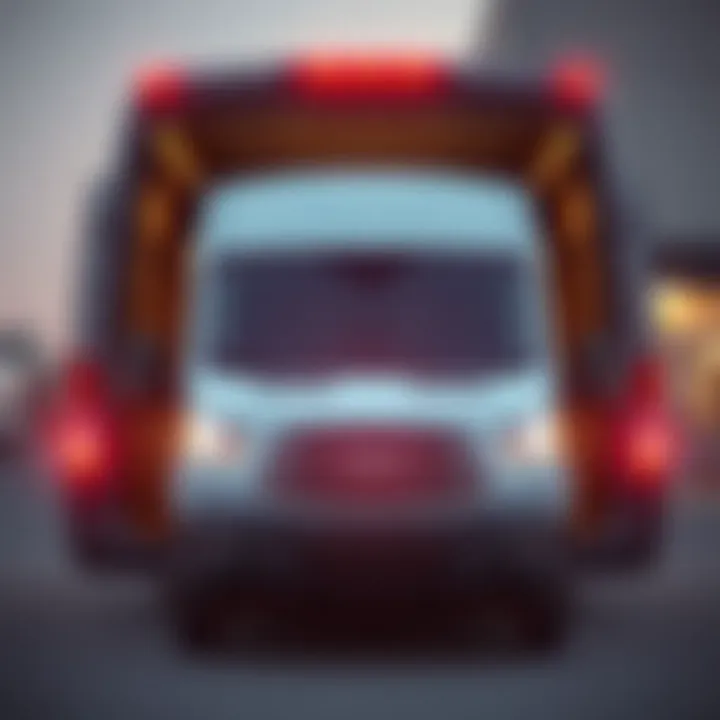 Exterior view of the 2022 Ford Transit 350 Passenger Van showcasing its robust design