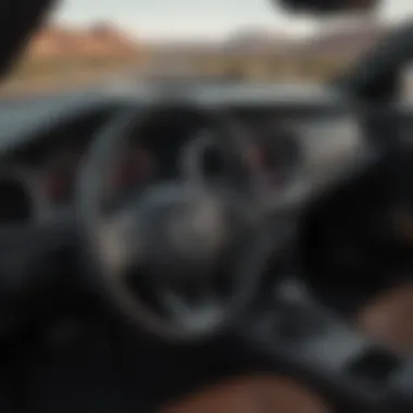 Interior view showcasing the dashboard and technology of the Dodge Charger