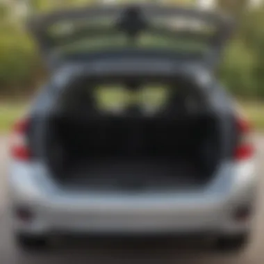 Rear view of the 2013 Honda Civic LX Sedan displaying spacious trunk