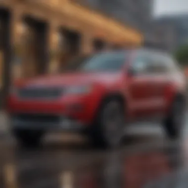 Robust Exterior Design of the Jeep Grand Cherokee Exterior view of the Jeep Grand Cherokee highlighting its robust design