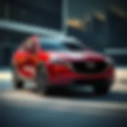 Sleek exterior design of the new Mazda SUV
