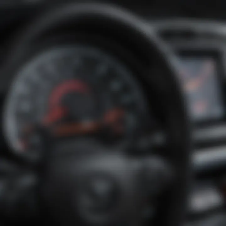 Close-up of Toyota Yaris dashboard displaying technology