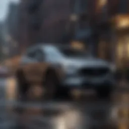 Mazda crossover in urban environment