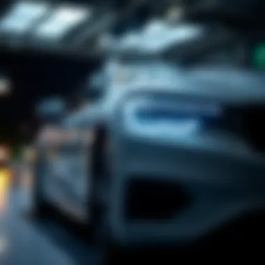 Advanced Safety Features Safety features displayed in a midsize car