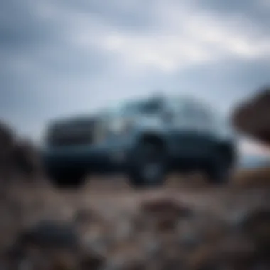 2019 Chevy Tahoe LT in action on a rugged terrain demonstrating performance