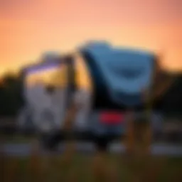 Exterior view of Crossroads RV Sunset Trail Super Lite showcasing its sleek design