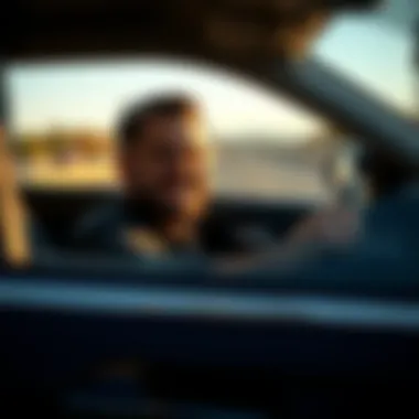 Happy Driver Enjoying a Smooth Ride Happy driver enjoying a smooth ride