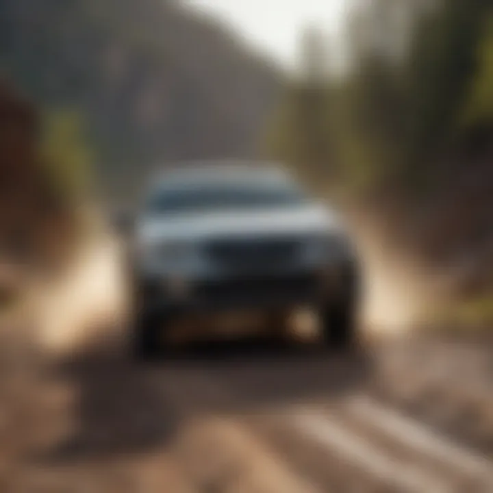 Subaru Outback on a rugged road