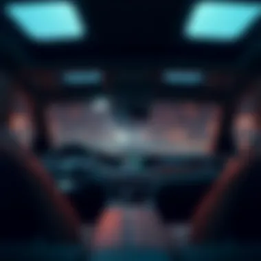 Interior of a Modern Full-Size SUV Interior of a modern full-size SUV with advanced technology